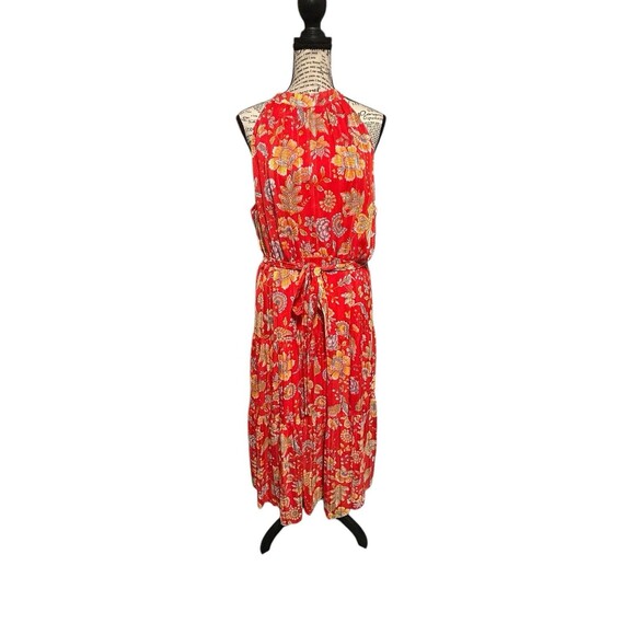 NANETTE LAPORE Yin Shadow Saffron Sun Floral Halter Maxi Dress Sz 16 City Vibes - Picture 1 of 11